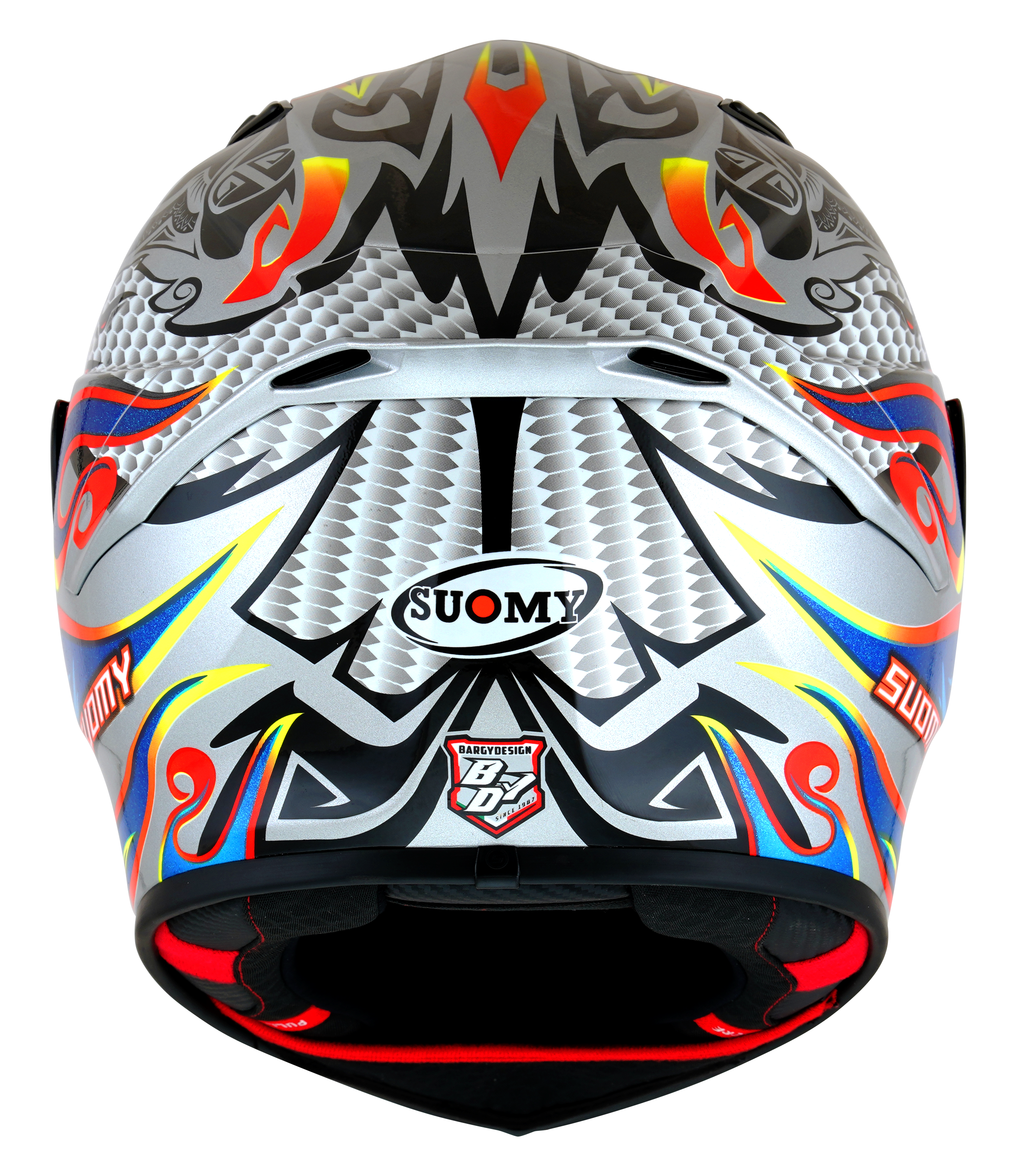 Suomy Track-1 Helm Volador de plata brillante/rojo/azul/amarillo K6T10005