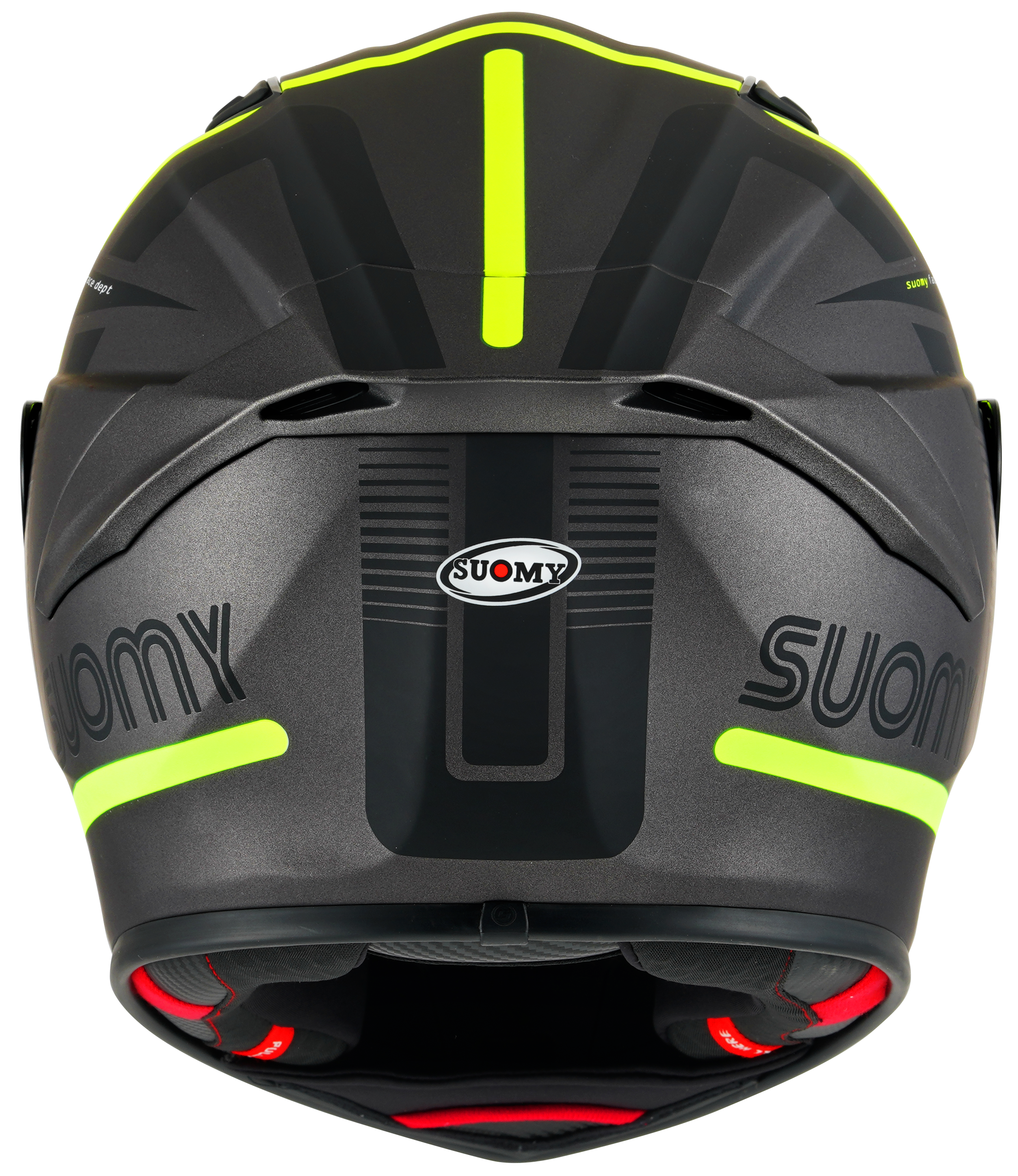 Suomy Track-1 Helm noventa y siete Matt Gun Metal/Gelb K6T10013