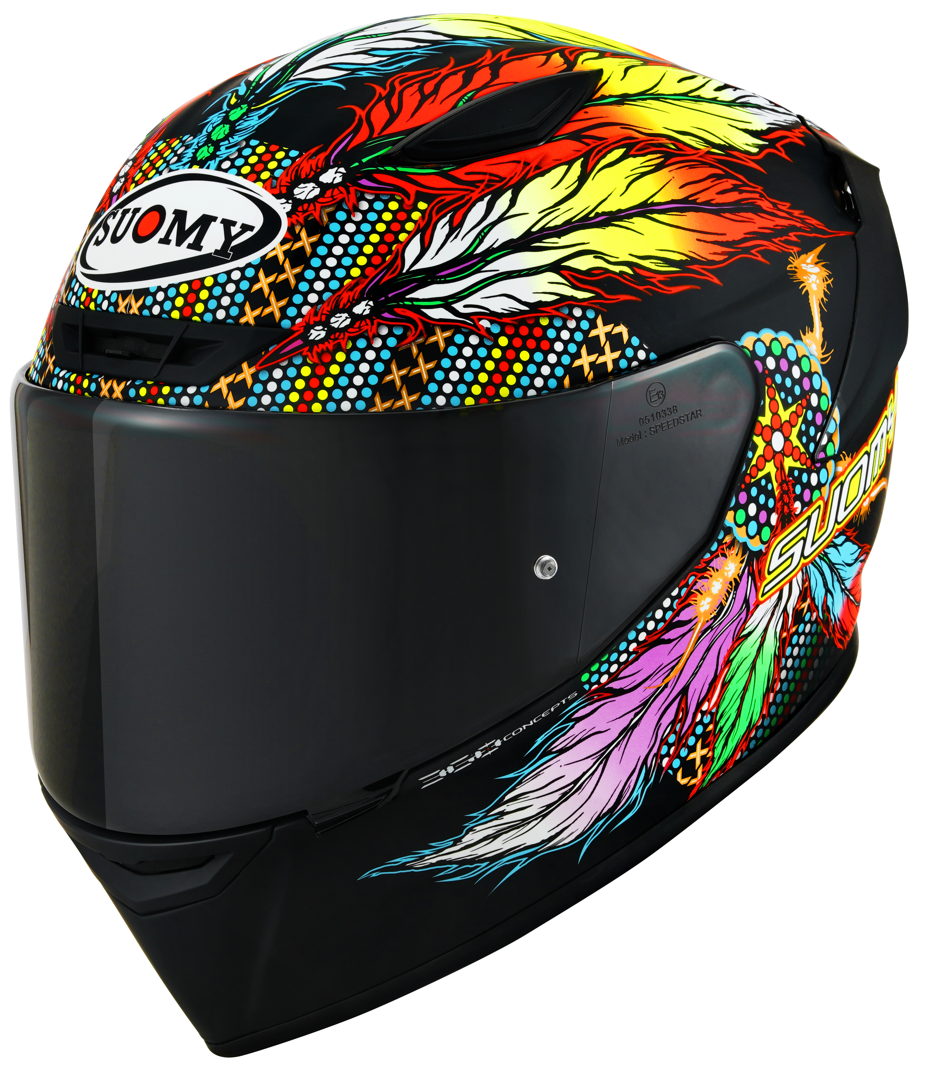 Suomy Track-1 Helm Chiefain Matt Black K6T10014
