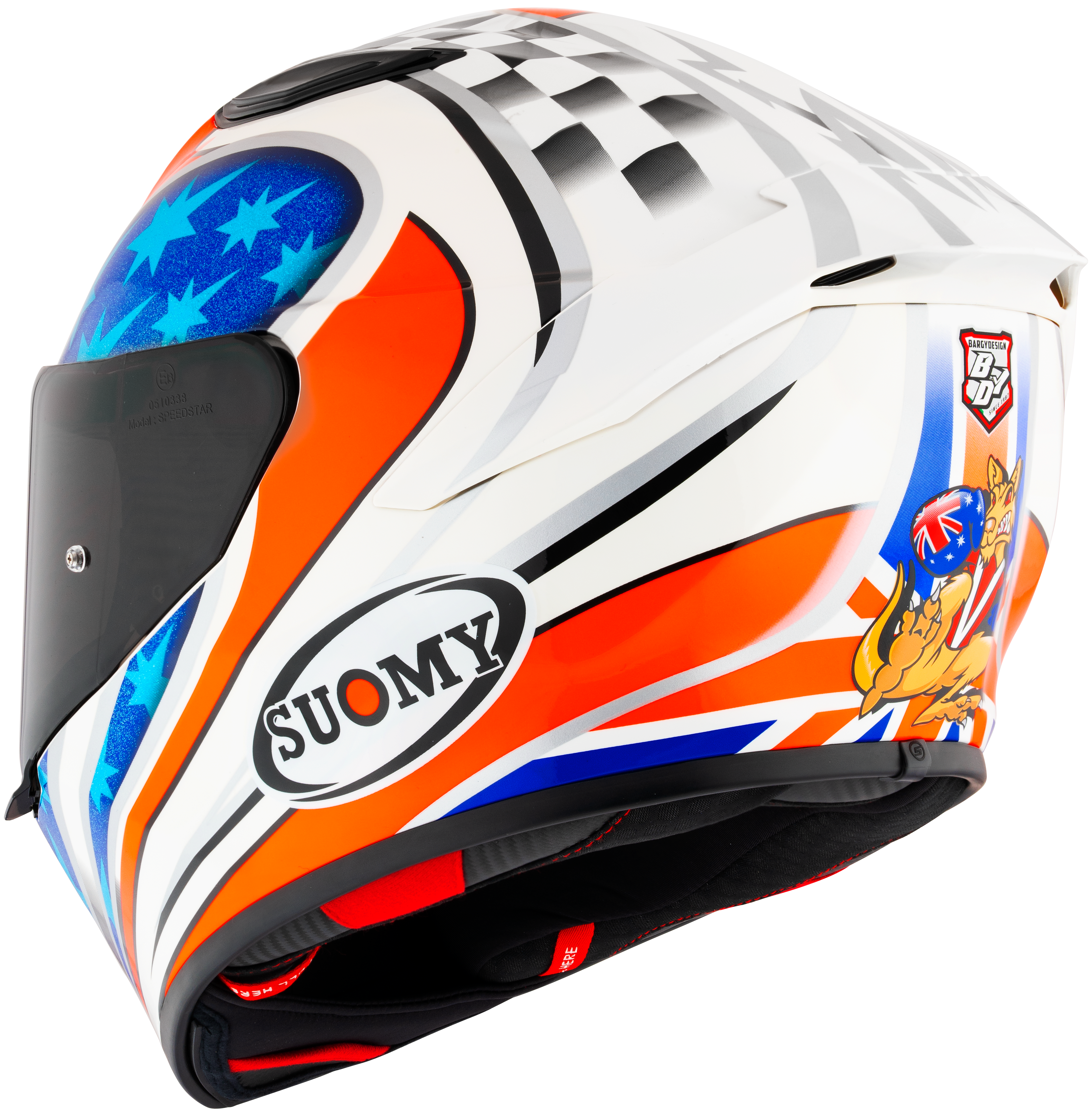 Suomy Track-1 Helm Troy Bayliss 2002 Réplica K6T10018