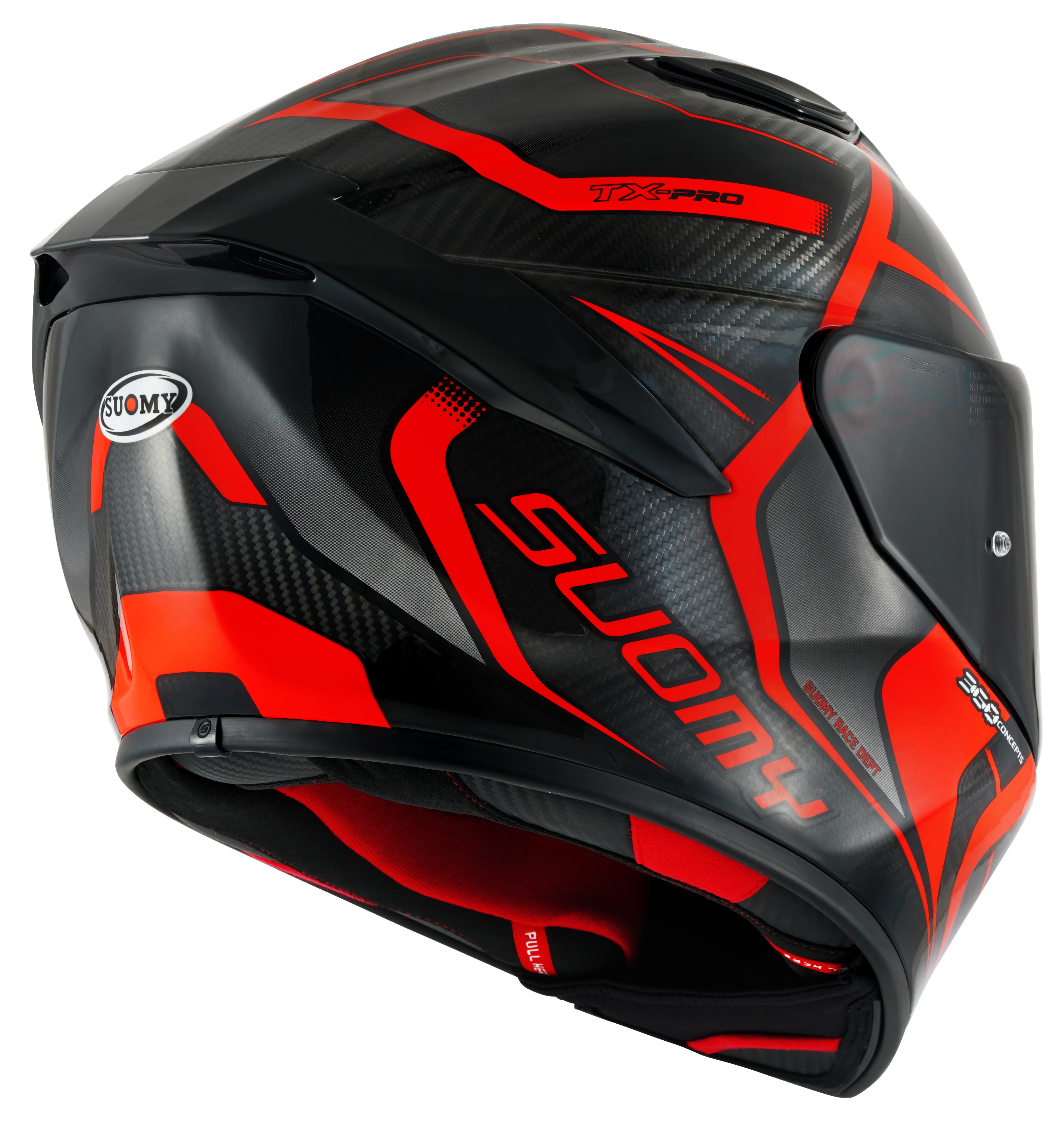 Suomy tx-pro timón de carbono FLURO K6TX0003
