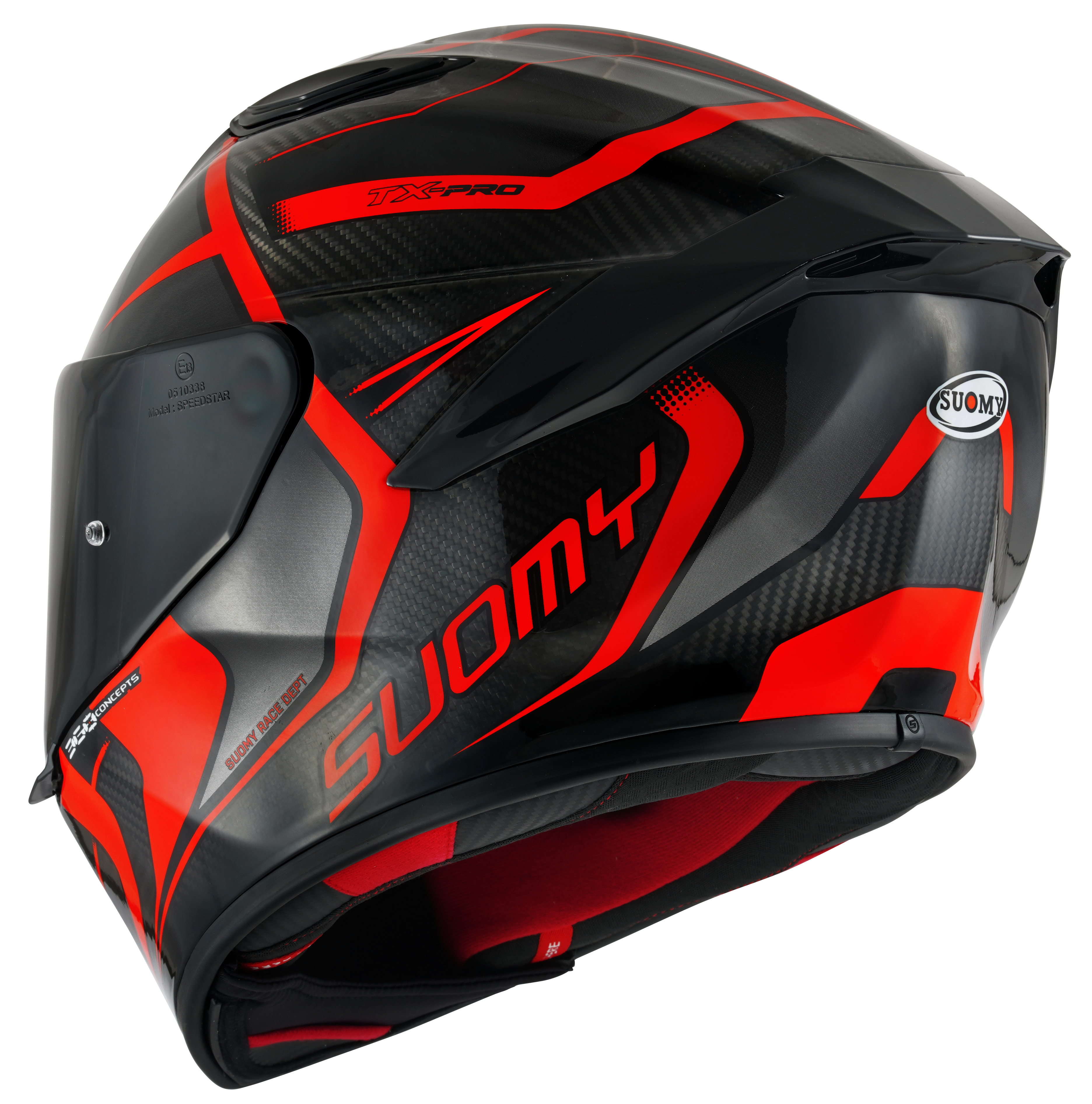 Suomy tx-pro timón de carbono FLURO K6TX0003