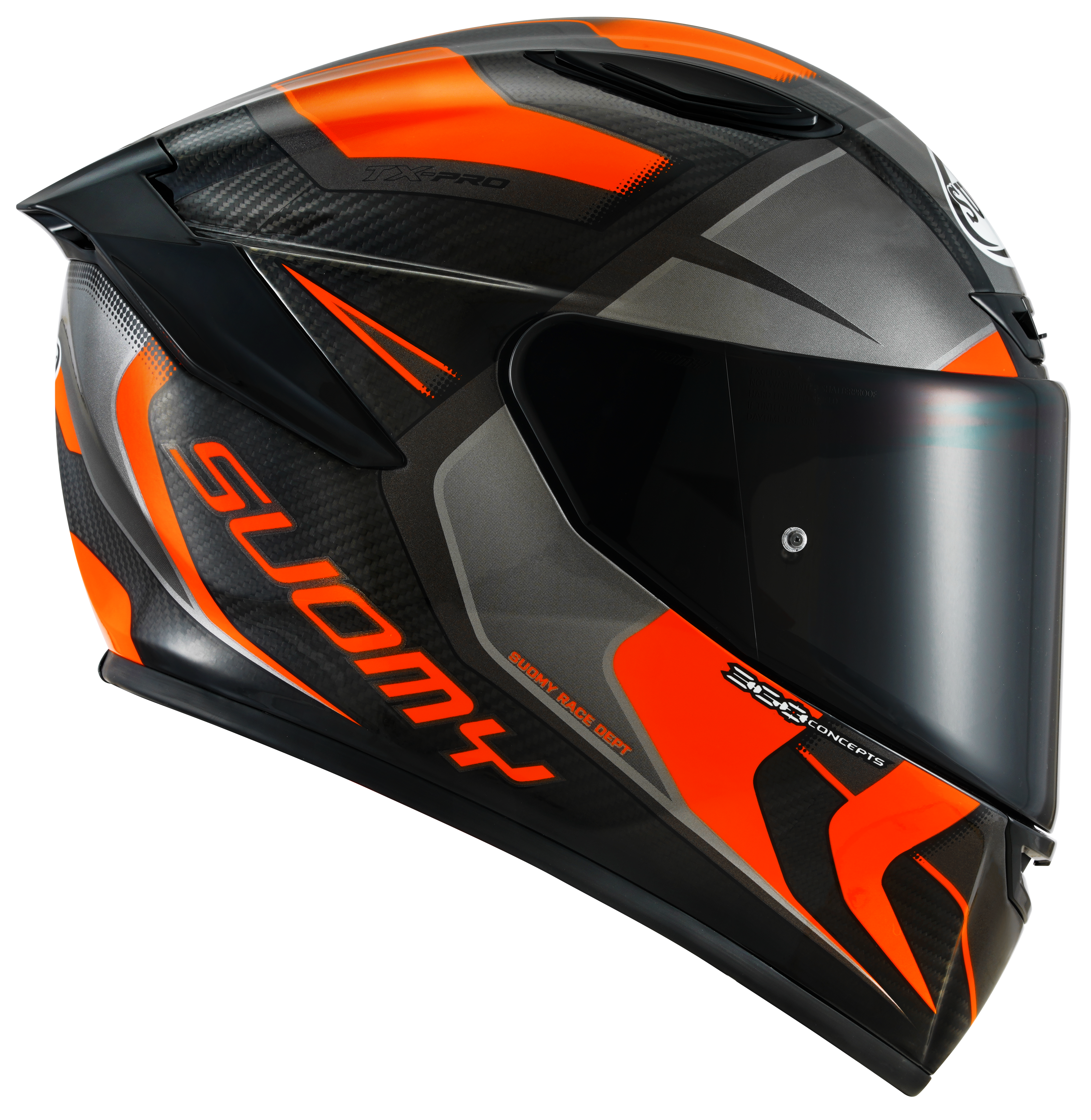 Suomy tx-pro timón de carbono avance naranja fluo k6tx0004
