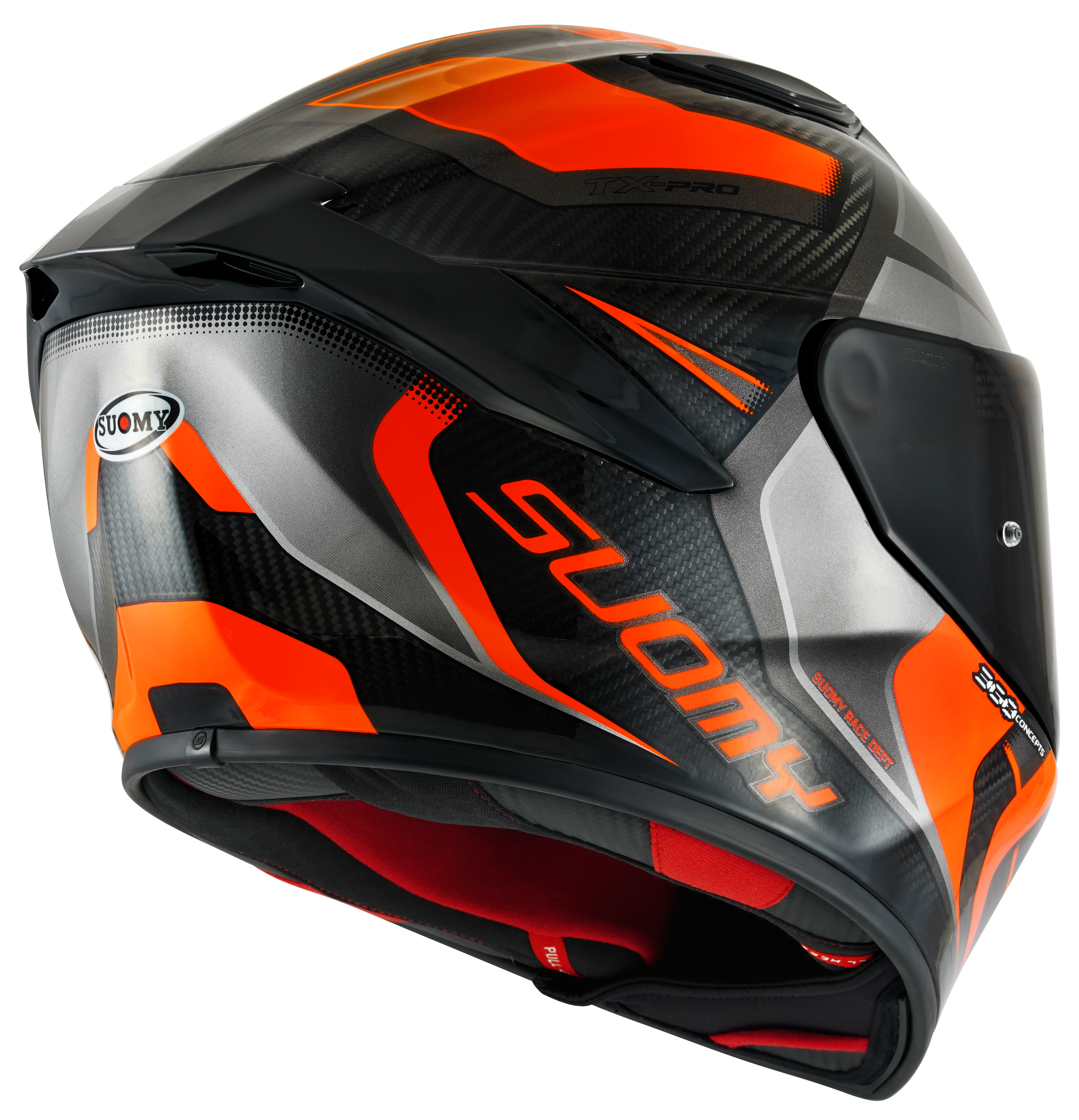 Suomy tx-pro timón de carbono avance naranja fluo k6tx0004
