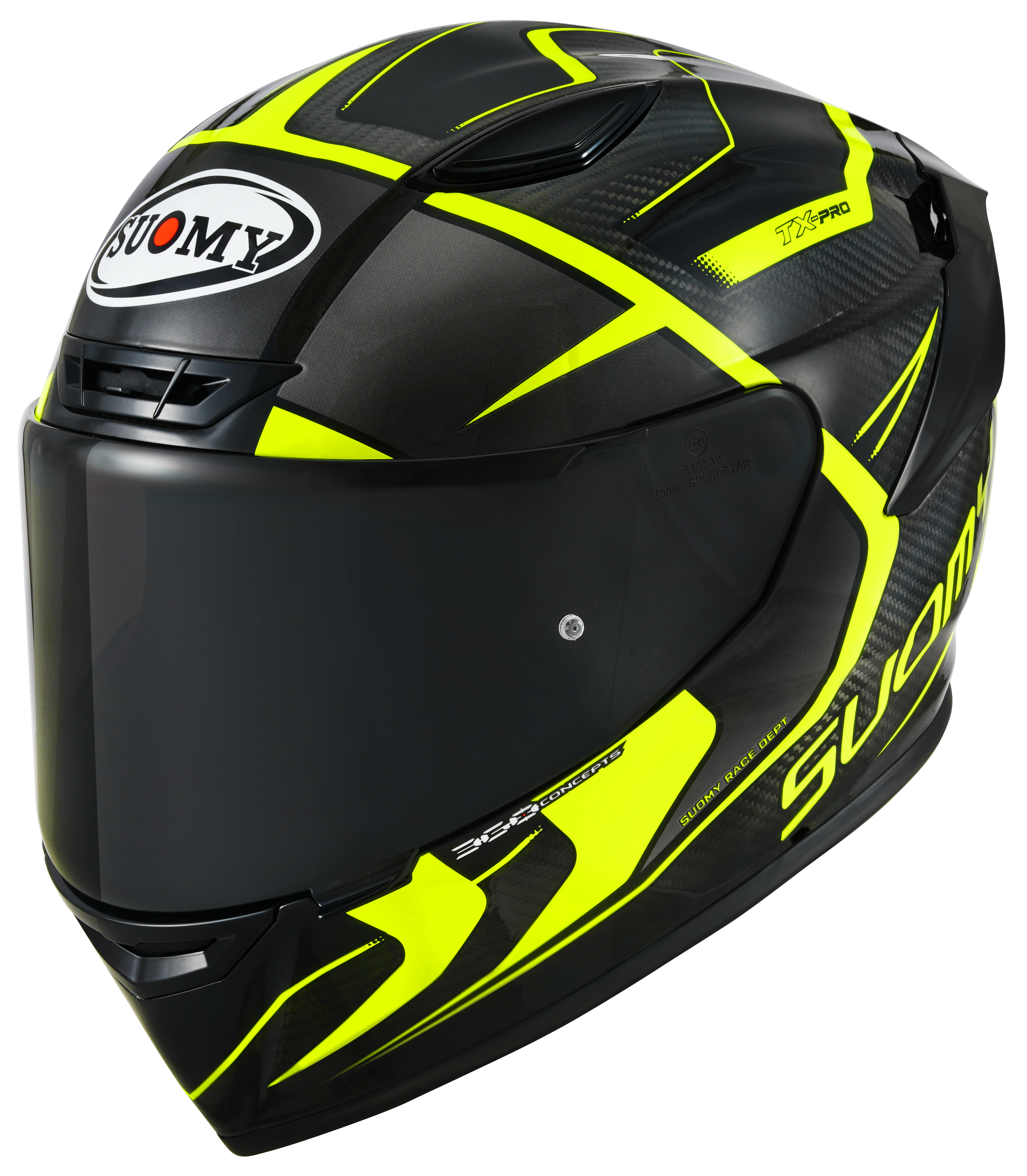 Suomy TX-Pro Helm Avance de carbono Gelb Fluo K6TX0005