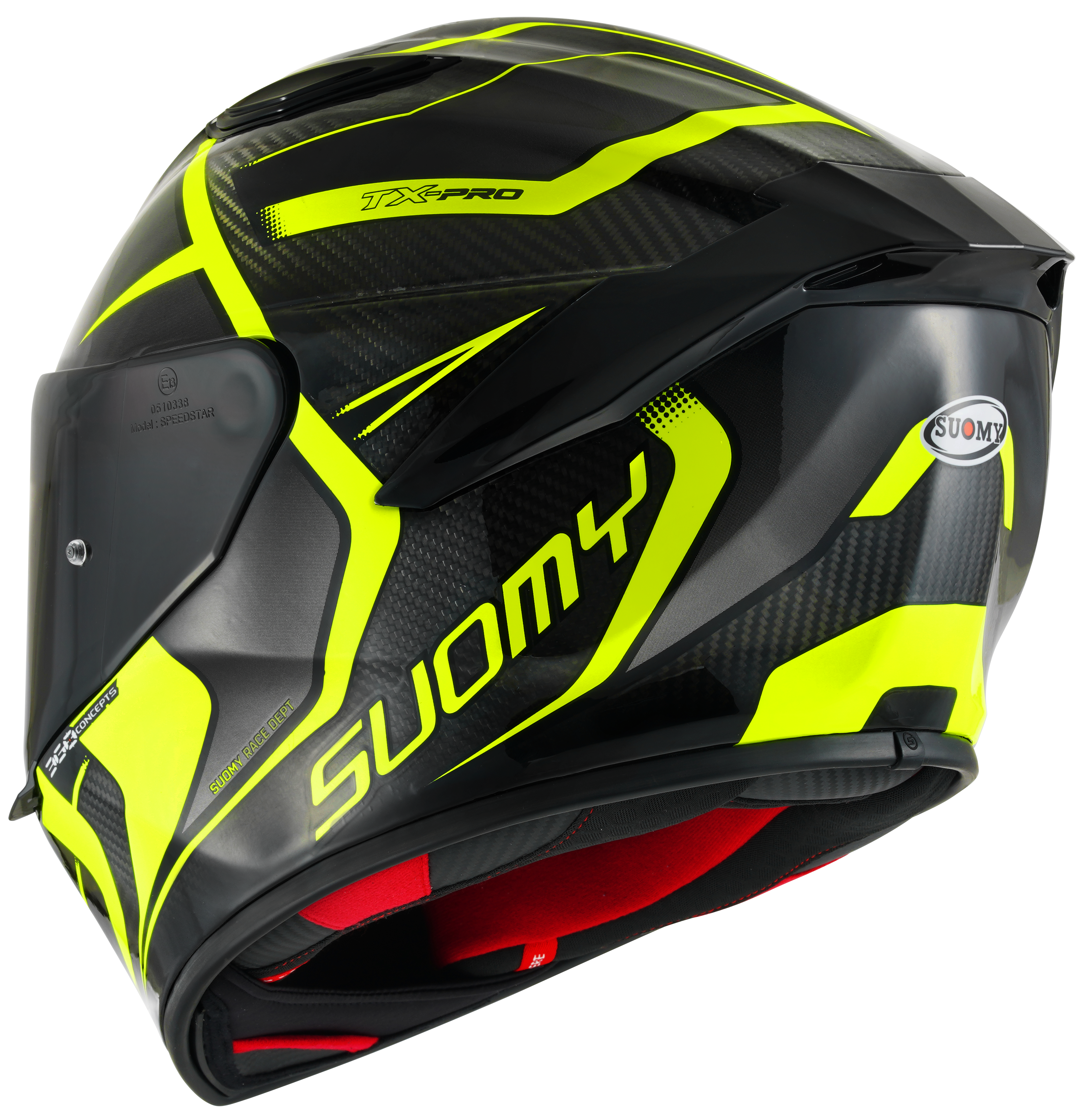 Suomy TX-Pro Helm Avance de carbono Gelb Fluo K6TX0005