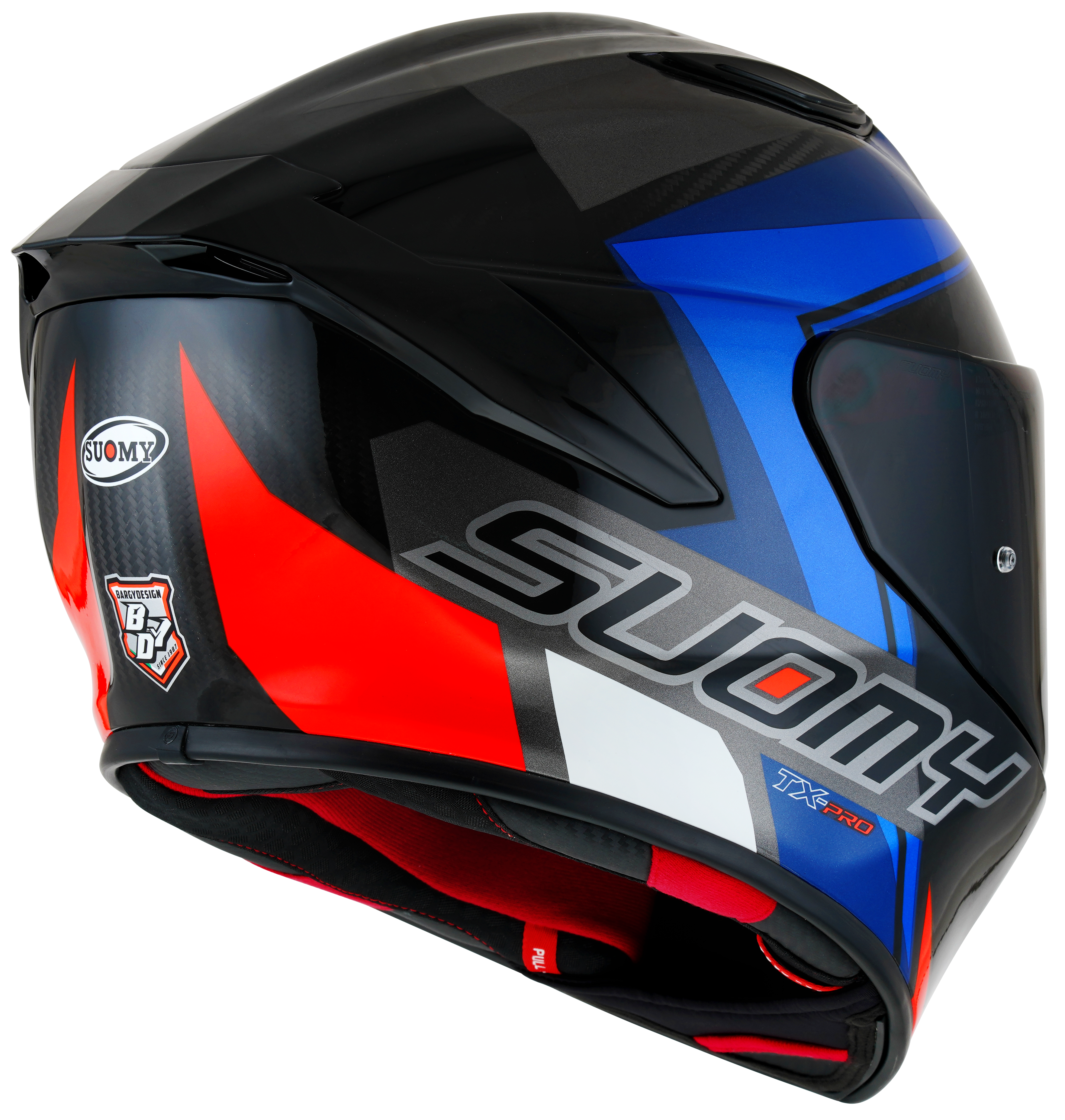 Suomy tx-pro timón de carbono glam azul k6tx0008