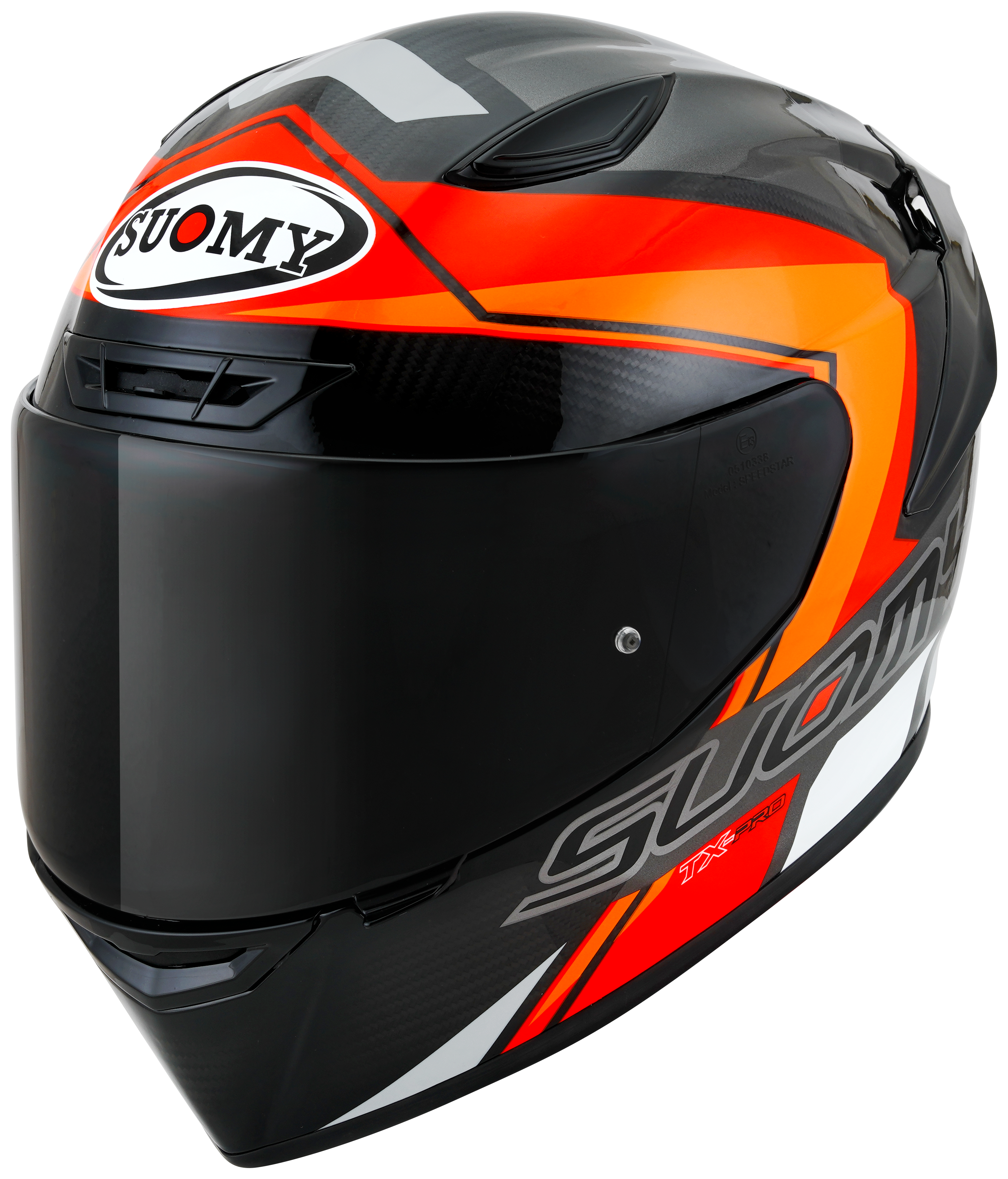 Suomy TX-Pro Helm Carbon Glam Orange K6TX0009
