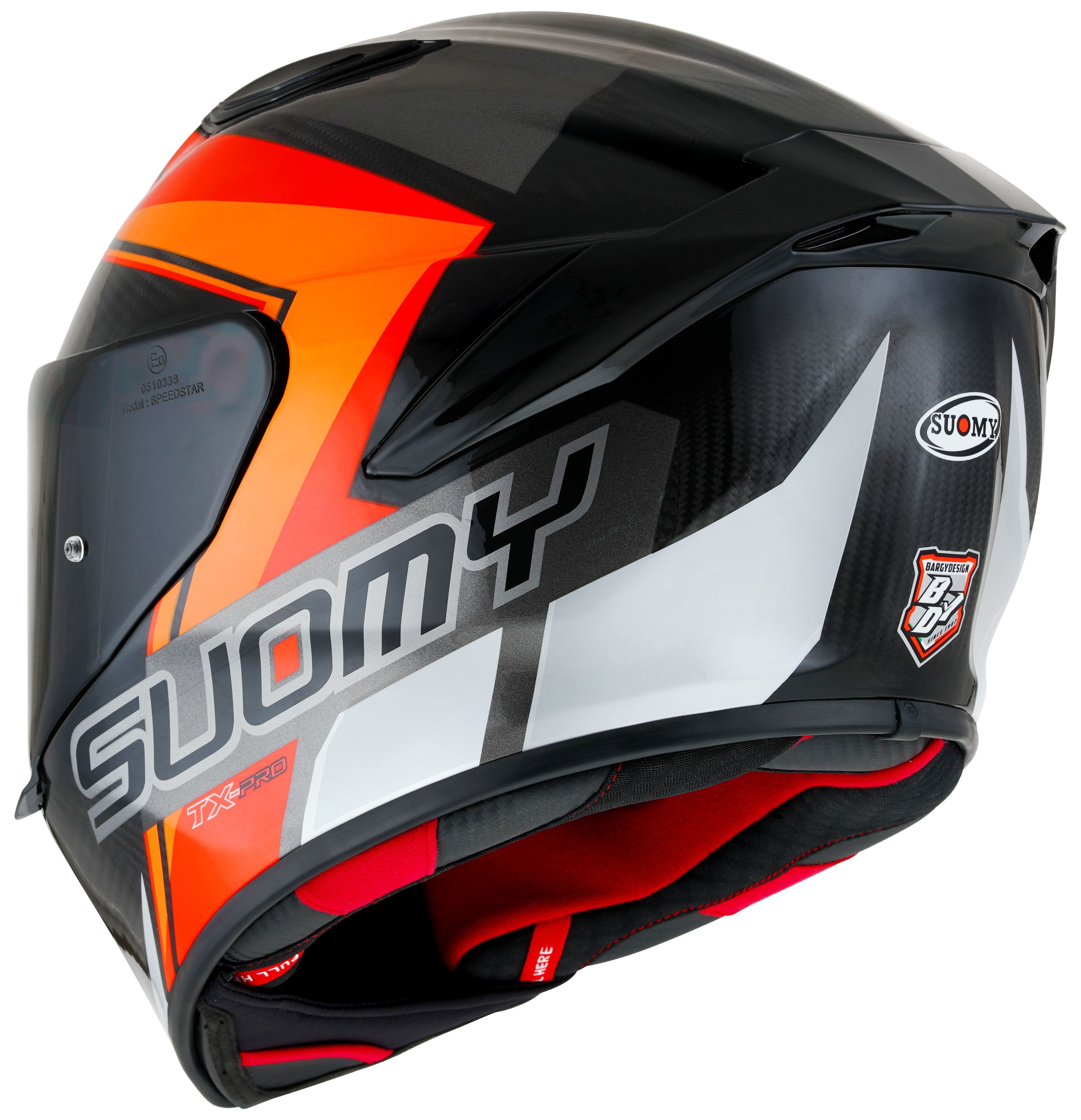Suomy TX-Pro Helm Carbon Glam Orange K6TX0009