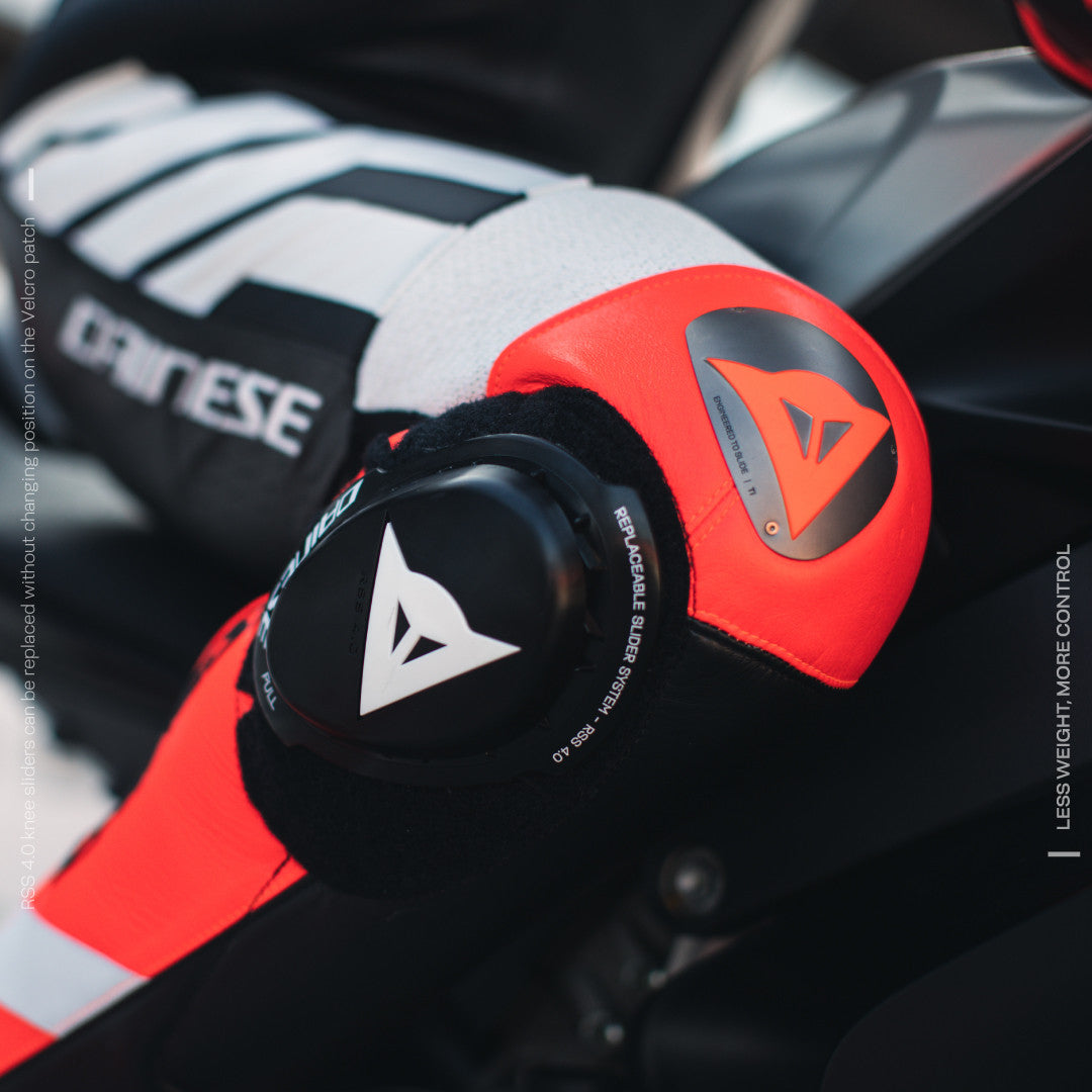 Dainese Mugello 3 D-AIR® one-piece leather combination-perforated airbag racing suit | Men | Black/red