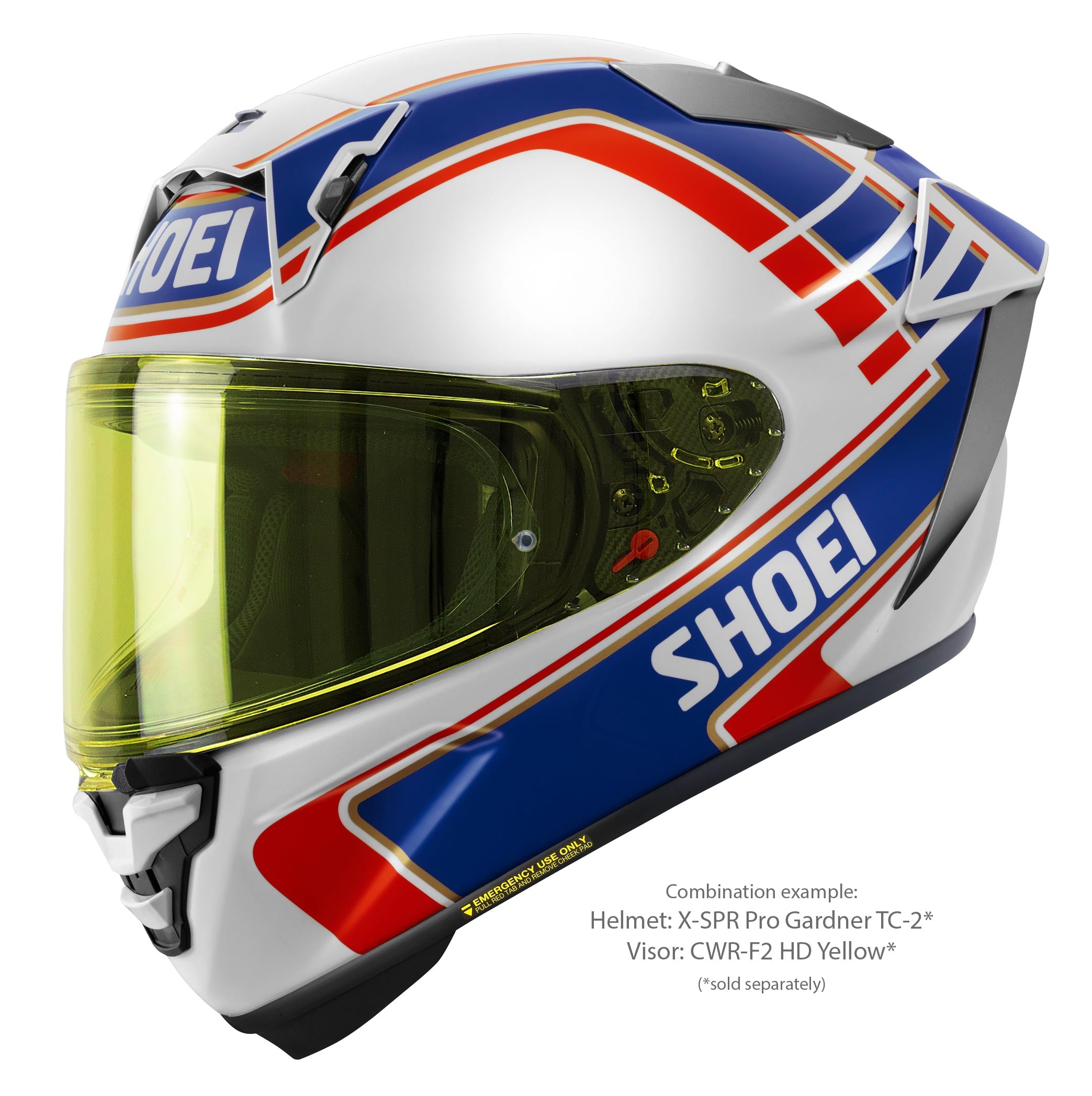Shoei X-Spr Pro Helm Wayne Gardner Réplica TC-2