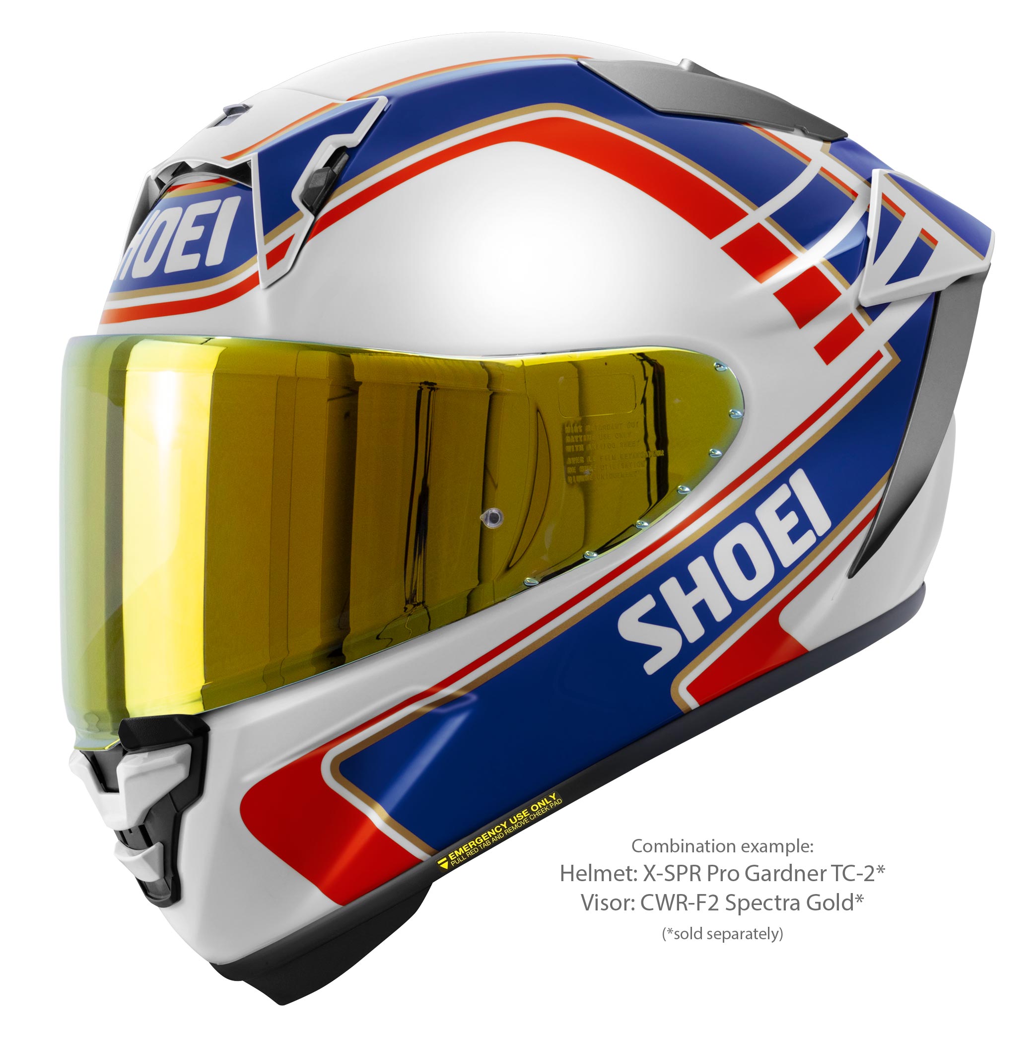 Shoei X-Spr Pro Helm Wayne Gardner Réplica TC-2