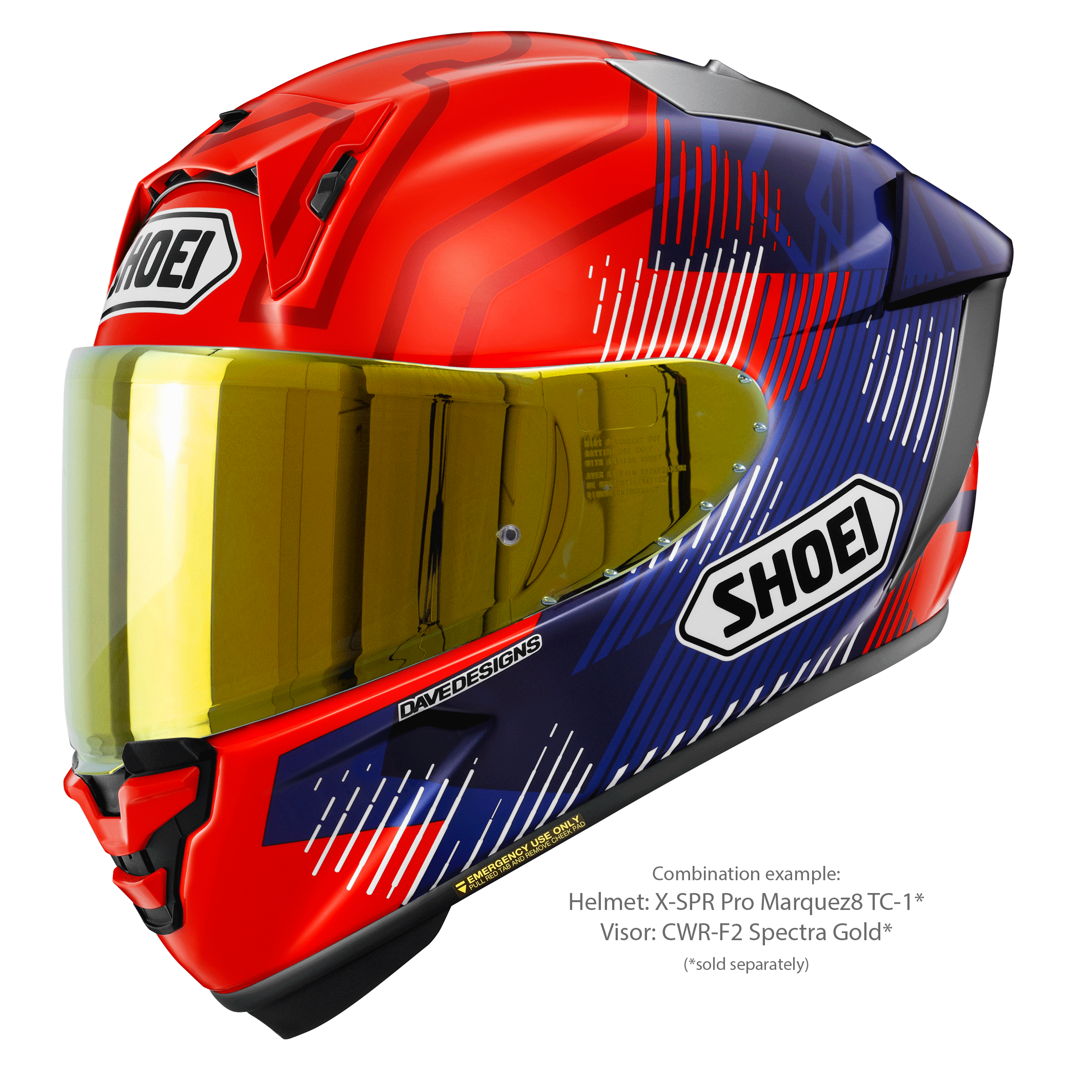 Shoei X-Spr Pro Helm Márquez8 TC-1 Marc Márquez Réplica 2024
