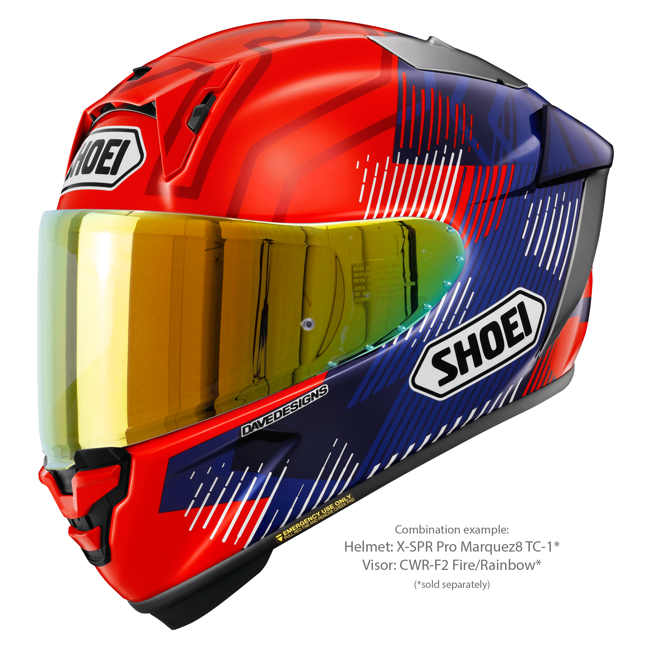 Shoei X-Spr Pro Helm Márquez8 TC-1 Marc Márquez Réplica 2024