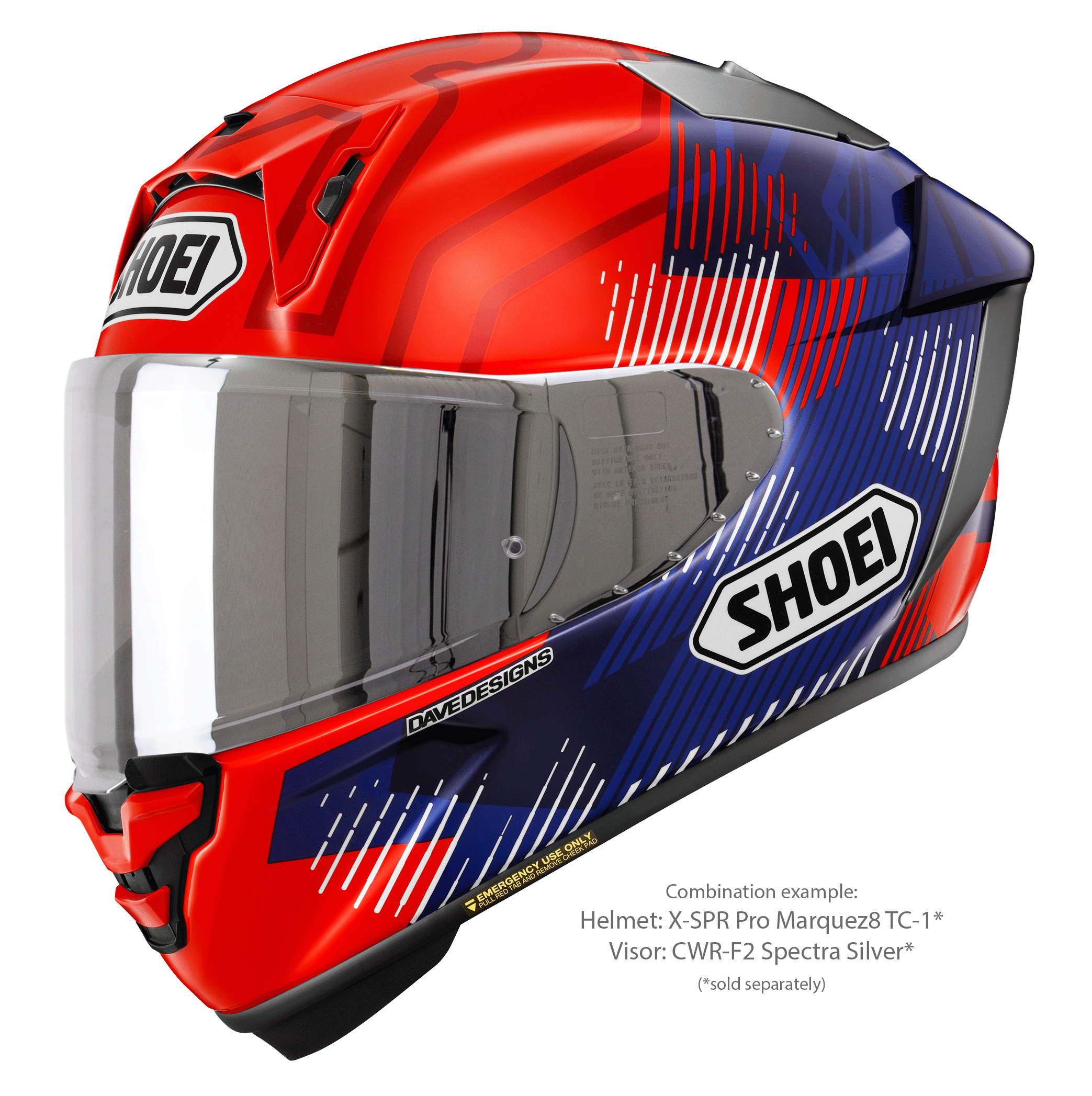 Shoei X-Spr Pro Helm Márquez8 TC-1 Marc Márquez Réplica 2024