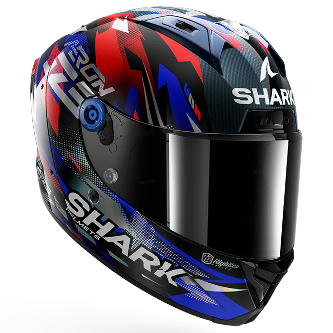 Shark Aeron Johann Zarco Replica GP de France Helm – Carbon Blue Chrom