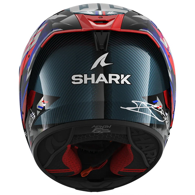 Shark Aeron Johann Zarco Replica GP de France Helm – Carbon Blue Chrom