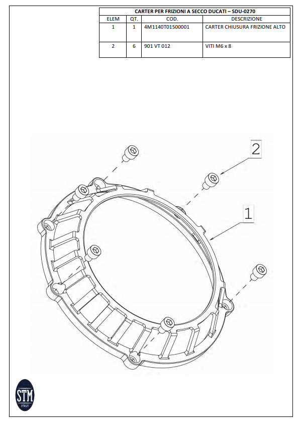 STM EVO SBK dry clutch Ducati Panigale 1199/1299 KTT-0400