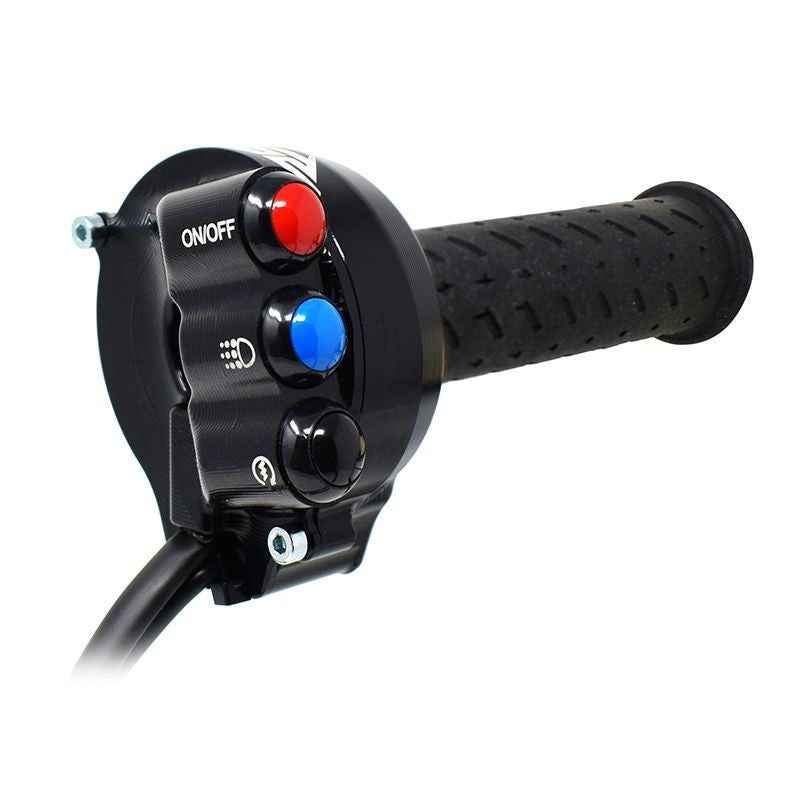 Gasgriffgehäuse mit integriertem Lenkerschalter JetPrime Aprilia RSV4/RR/1100 Factory (21-25) JP ACC 660 RV