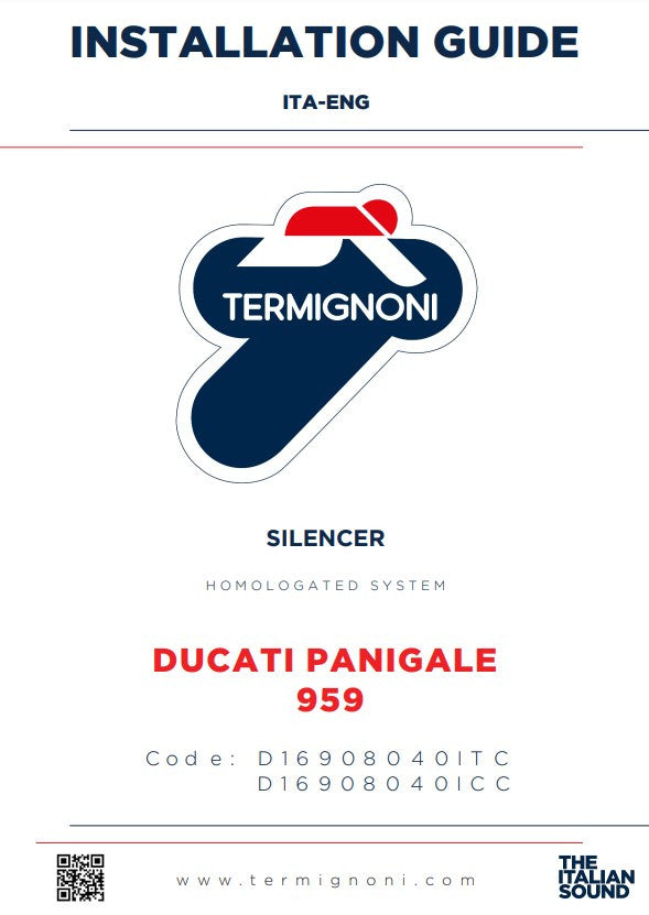 Termignoni Slip-on Force Titanium Ducati Panigale 959 (16-19) D16908040ITC