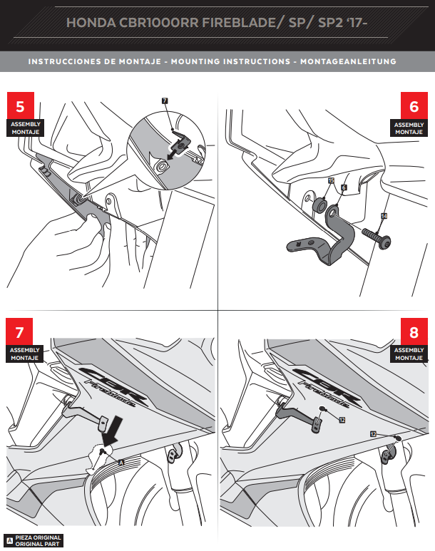 Spoiler de alerones Puig Winglets Downforce Honda CBR 1000 RR SC77 (17-19) 9729