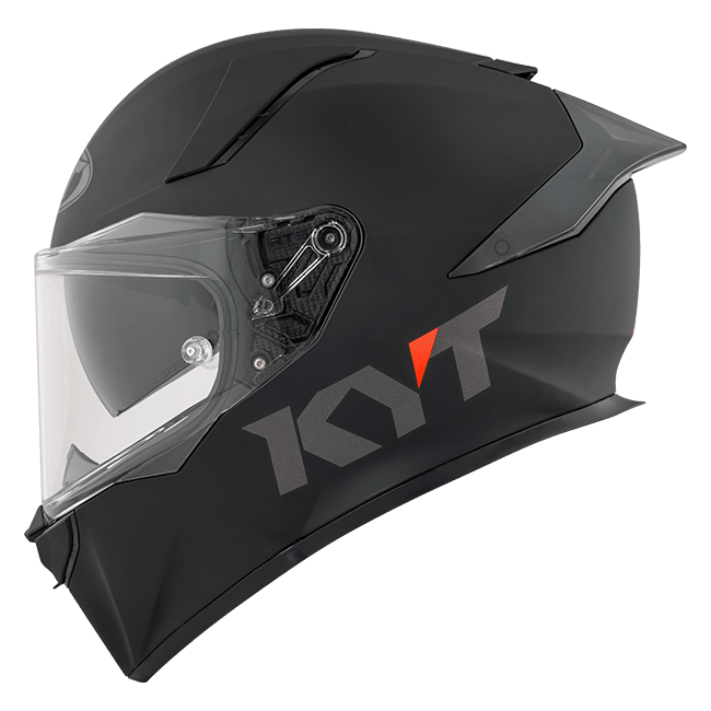 KYT R2R Solid Adult Street Helmets Plain Matte Black / Large