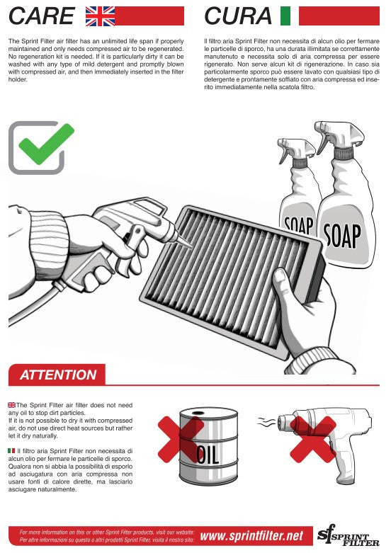 Sprint filter F1-85-SBK air filter Honda CBR 1000 RR-R SC82 (20-25) R177S F1-85-SBK