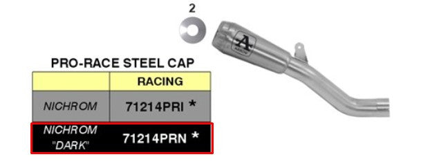 Arrow Slip-On Kit Pro-Race Edelstahl Dark Aprilia RSV4/RR/RF (17-18) 71214PRN