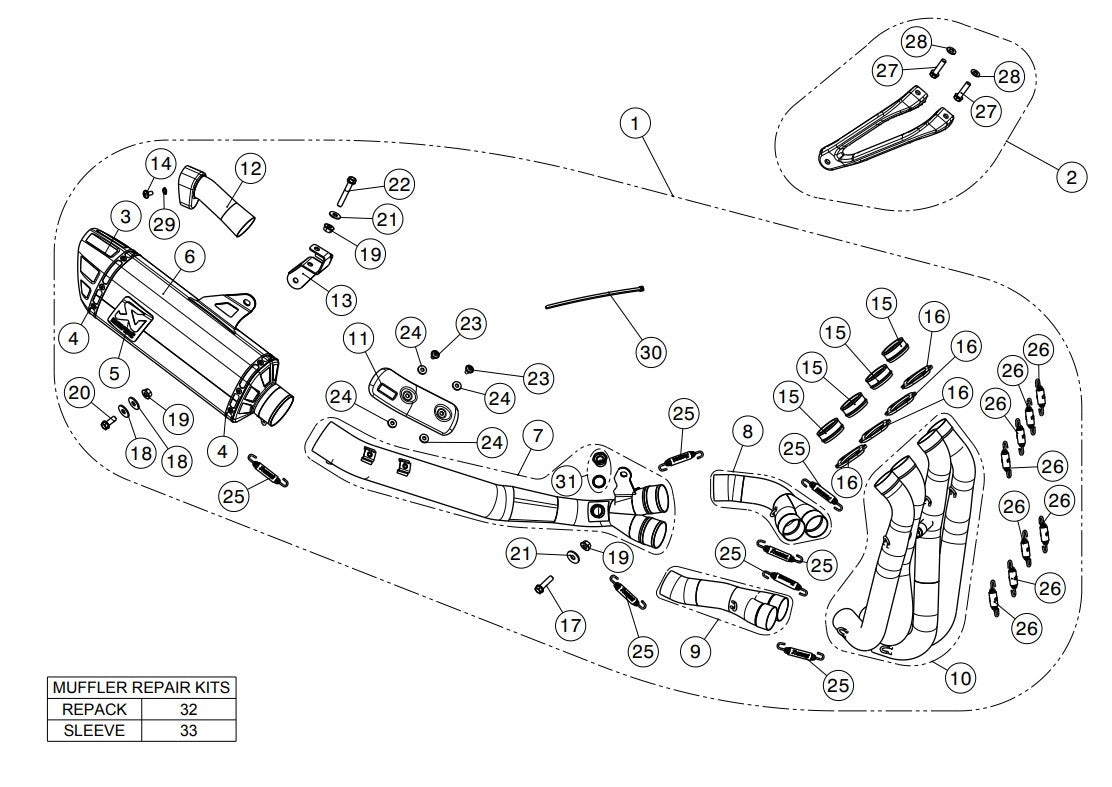 Línea Racing Akrapovic (Acero Inoxidable) Honda CBR 1000 RR SC77 (17-19) S-H10R8-APLT