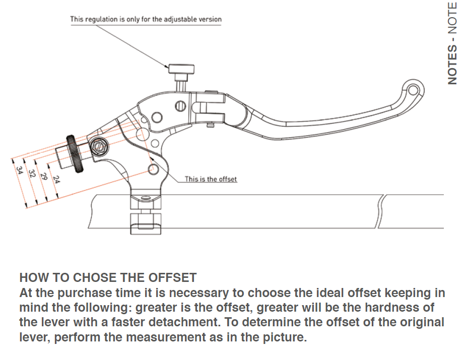 Palanca de embrague con diferentes offset Bonamici BMW S1000RR K46 & K67 (09-25)