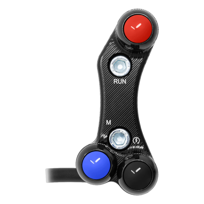 Lenkerschalter Superbike rechts JetPrime BMW S 1000 RR (19-26) JP SPD 038M – für MoTeC-Dashboard, fluchtendes Lochbild