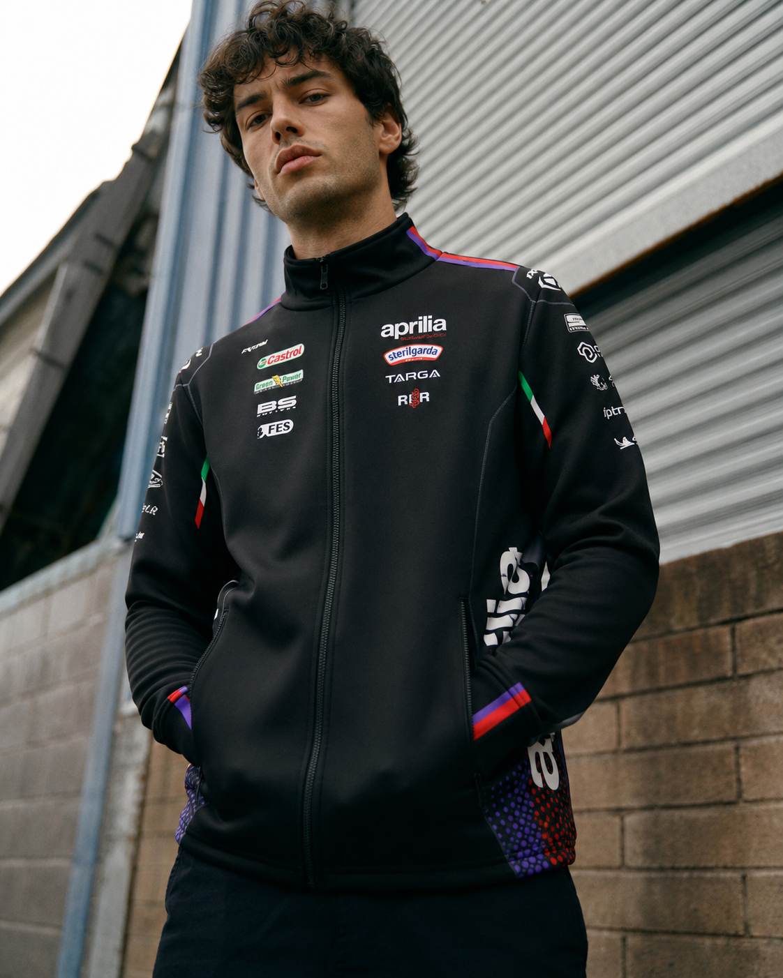 Sudadera con cremallera tipo réplica del equipo de carreras Aprilia Racing Team 2026 para hombre IXON 