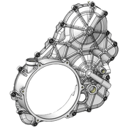 Boîtier de moteur en aluminium droit avec vis en titane Motocorse Ducati Panigale V4/S/R (18-24) 