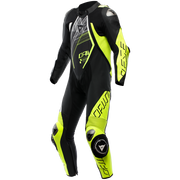 Dainese Audax D-ZIP combinaison en cuir une pièce – combinaison de course perforée | hommes | noir/jaune néon 