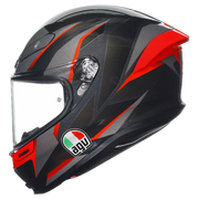 AGV K6 S ヘルメット スラッシュカット ブラック/グレー/レッド | 2118395001014 