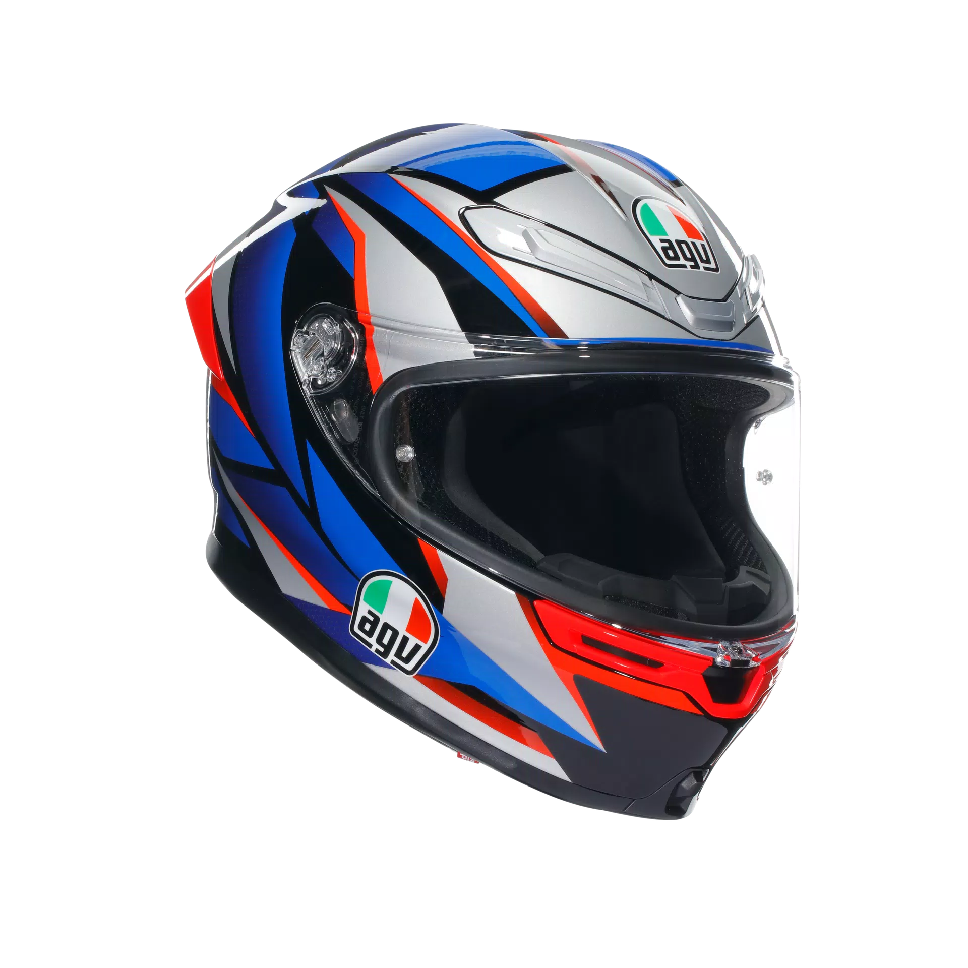 AGV K6 S ヘルメット スラッシュカット ブラック/ブルー/レッド | 2118395001015 