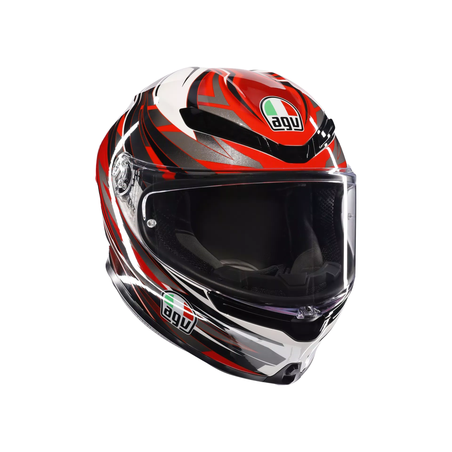 agv k6 sale AGV K6 S Reeval – White/Red/Grey Helmet with Pinlock & Carbon – TGP MotoRacing
