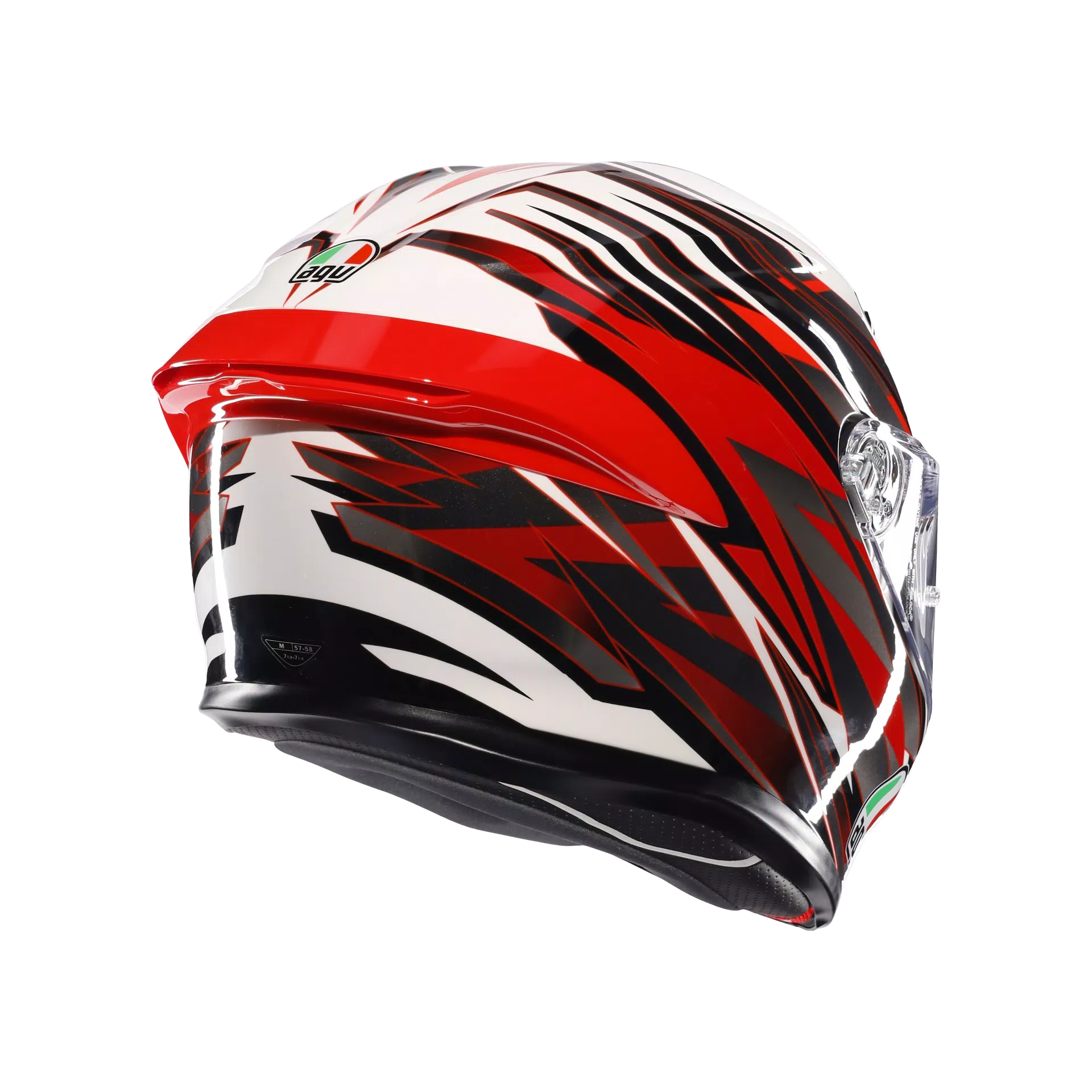 agv k6 sale AGV K6 S Reeval – White/Red/Grey Helmet with Pinlock & Carbon – TGP MotoRacing
