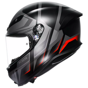 AGV K6 S ヘルメット カーヴ マット ブラック/グレー/レッド | 2118395001024 