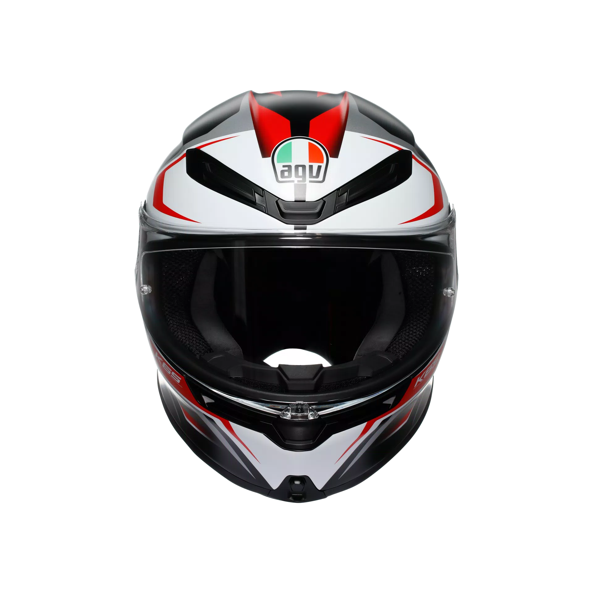 AGV K6 S ヘルメット カーヴ マット ブラック/ホワイト/レッド | 2118395001025 