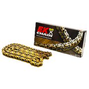 Corrente EK 525 ZVX3 Gold/Gold NX-Ring aberta com fecho de rebite – 84 a 146 elos 