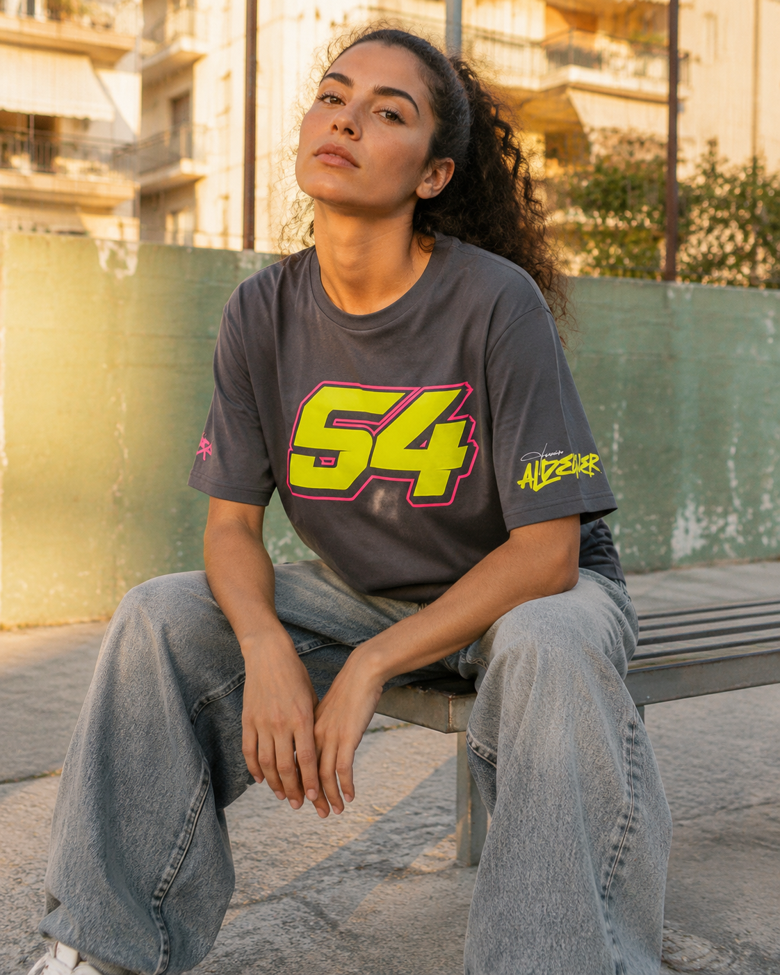Fermín Aldeguer #54 T-Shirt Replica Herren 2026 IXON – Anthrazit / Hellgelb