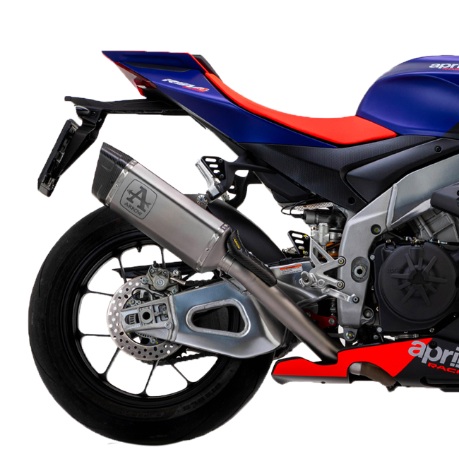 Kit de Escape Arrow Slip-On Pista em Aço Inoxidável para Aprilia RSV4 1100 Factory (21-26) 71004PT 