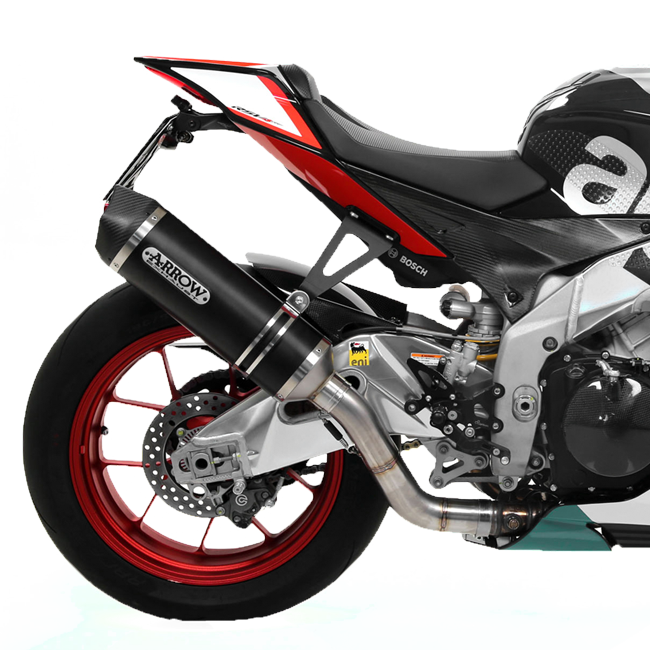Arrow Slip-on Race-Tech Aluminum Dark Aprilia RSV4/RR/RF (17-18) 71744akn