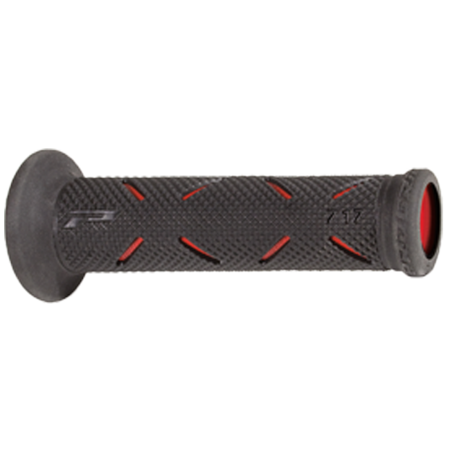 Pro Grip 717 Dual Density Race Grips – Black/Red For Motorcycles