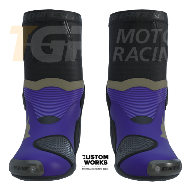 Dainese Axial 2 Yarış ve Sokak Motosiklet Botu | Erkek | Viola / Magnezyum | Custom Works 
