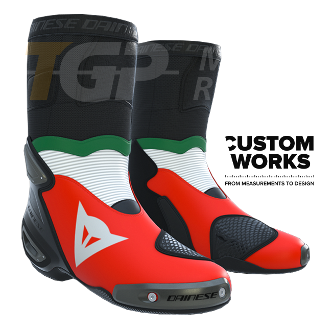Dainese Axial 2 Racing und Straßen Motorradstiefel Herren | Italia Edition | Custom Works
