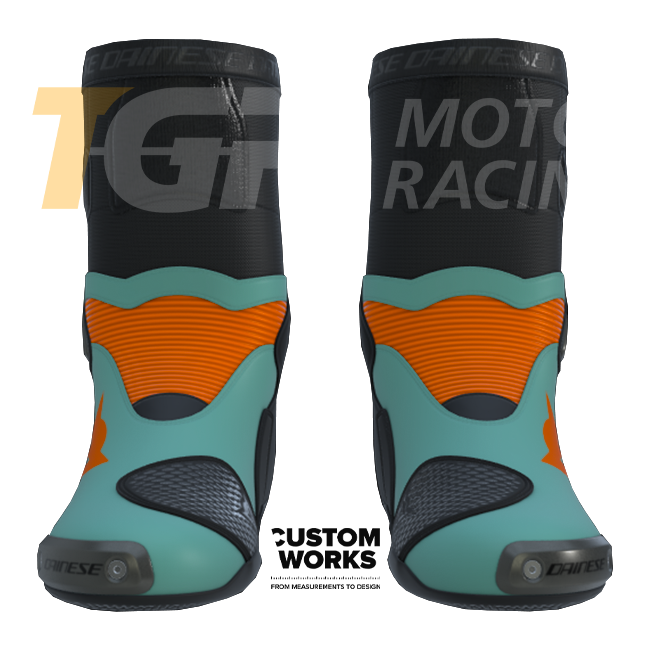 Dainese Axial 2 Racing ve yol motosiklet botları | Erkek | Fluorot / Siyah | Custom Works 