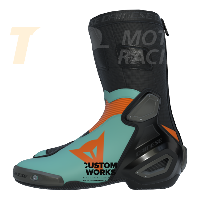 Dainese Axial 2 Racing ve yol motosiklet botları | Erkek | Fluorot / Siyah | Custom Works 