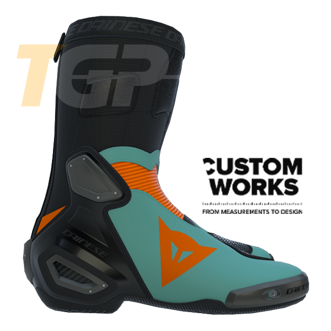 Dainese Axial 2 Racing ve yol motosiklet botları | Erkek | Fluorot / Siyah | Custom Works 